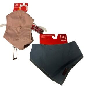 Reddy dog Pink hat weather shell + Gray Bandana Sz:‎ L/XL water-resistant